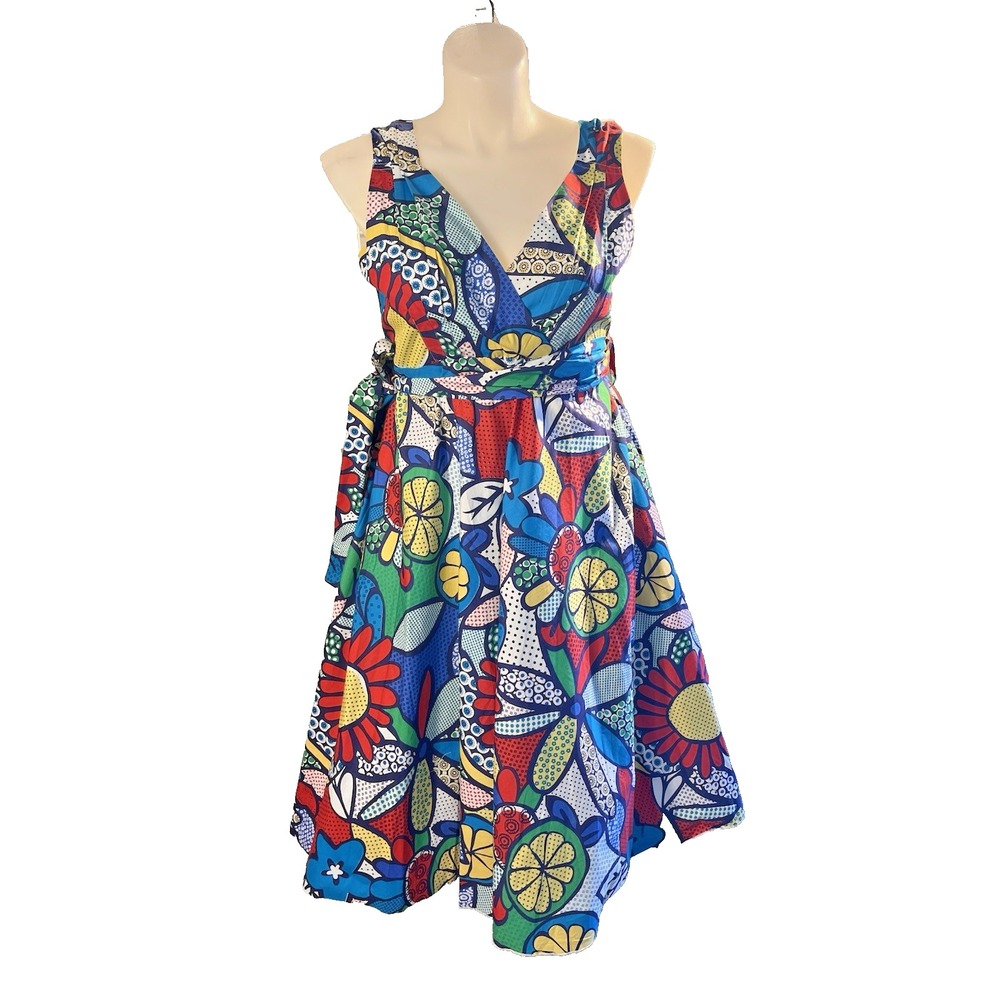 Vintage‎ Cottage Core Floral Midi Dress Plus Granny Core Y2K Size 16